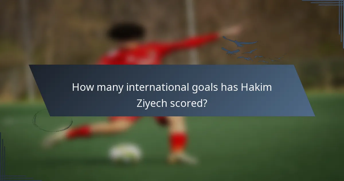 How many international goals has Hakim Ziyech scored?