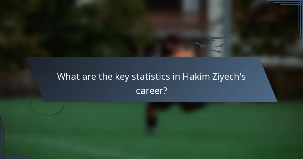 What are the key statistics in Hakim Ziyech's career?